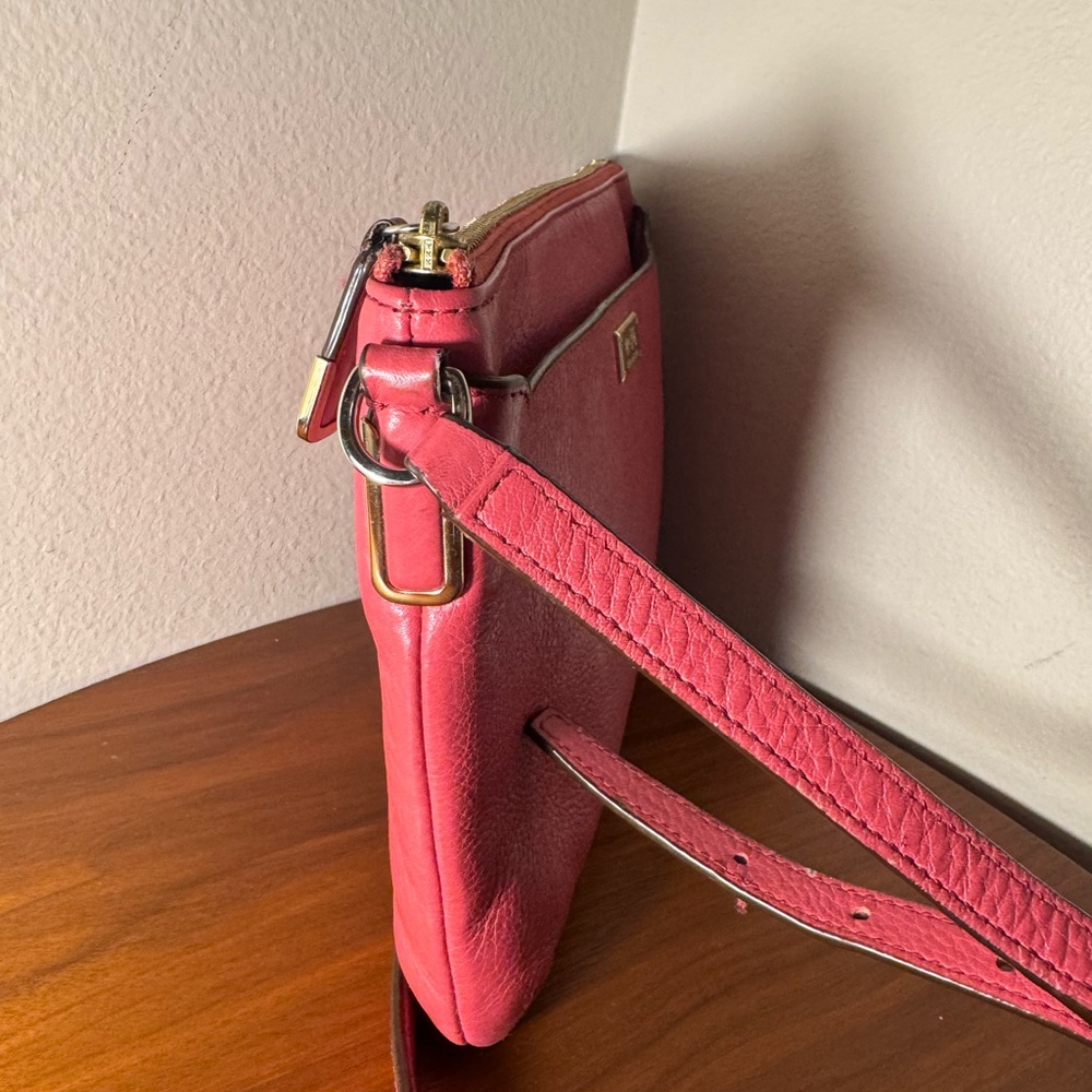 Coach Madison Swingpack Crossbody Bag in Loganberry Pink Leather - Picture 8 of 12